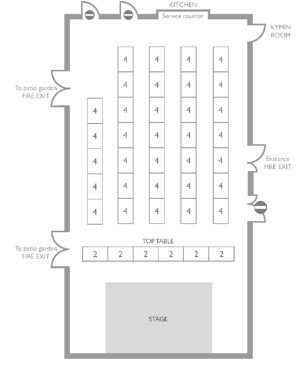 Room layout - 144 guests