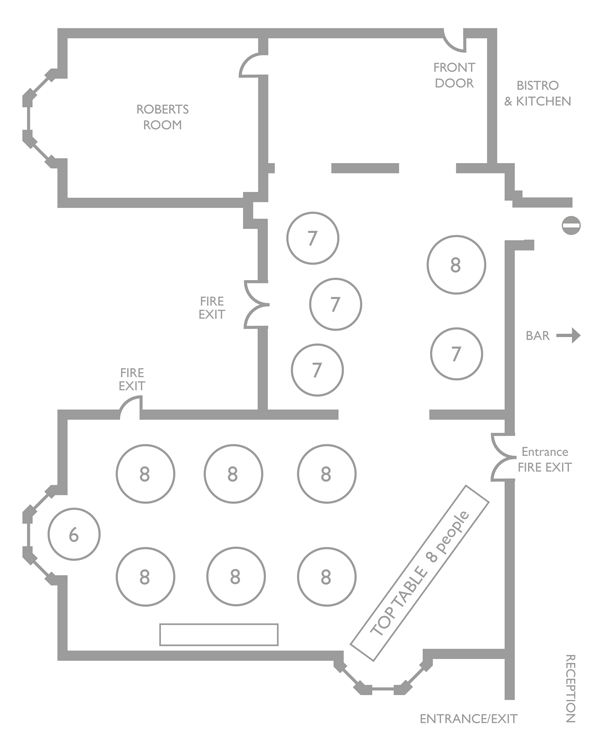 Room layout 98 guests
