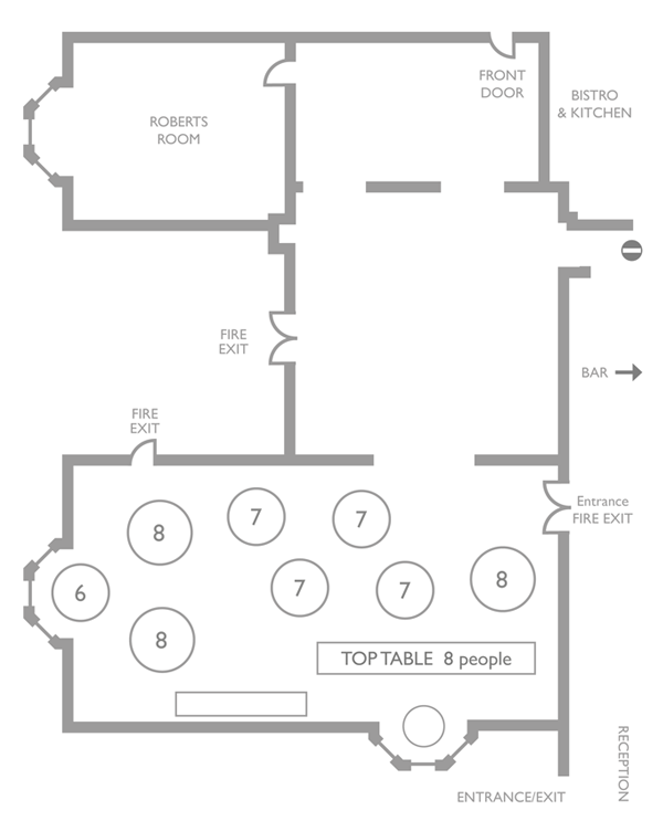 Room layout 66 guests